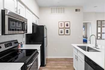 Upgraded units with quartz countertops*